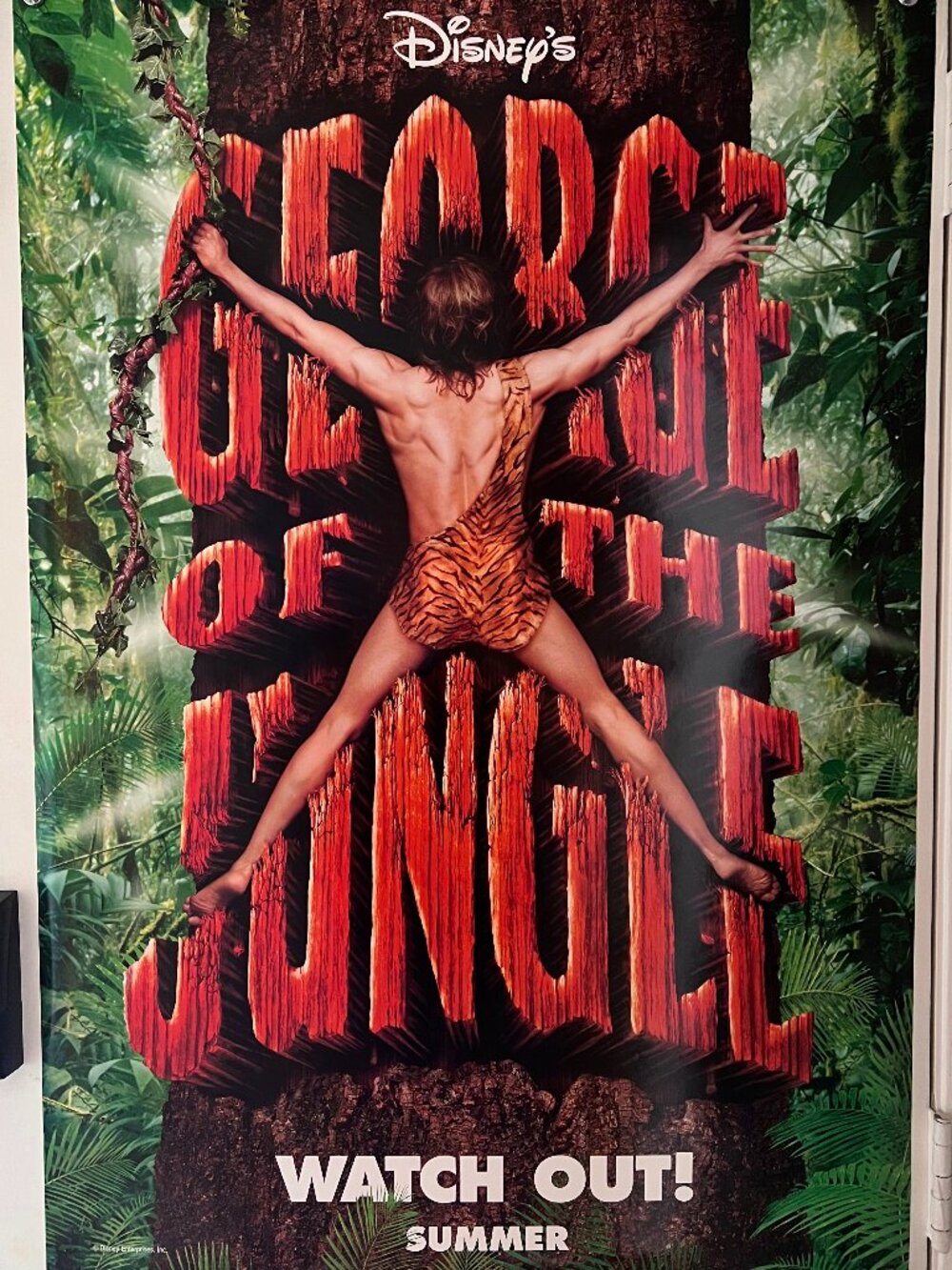GEORGE OF THE JUNGLE (1997) - ORIGINAL DOUBLE SIDED ADVANCE MOVIE POSTER